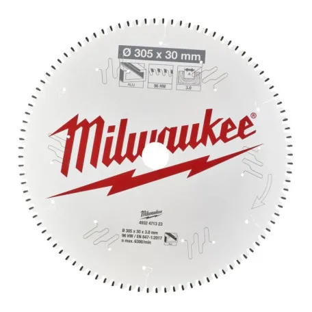 Пильный диск Milwaukee Alu PFTE 305х30х3.0мм 96 зубьев (4932471323)