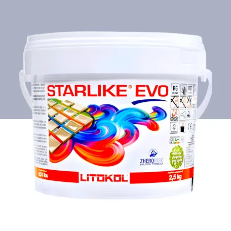Эпоксидная затирка Litokol Starlike EVO 310 серо-голубая 2,5 кг (STEVOAPL02.5)