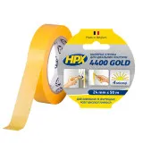 Малярная лента (скотч) HPX 4400 “Золотая” 24ммx50м для наружного применения и четких контуров (FP2550)