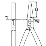 Плоскогубцы Knipex с гладкими губками, 125 мм (20 01 125)