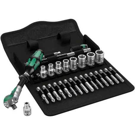 Набор с трещоткой Wera 8100 SA 6 Zyklop Metric Ratchet Set (05004016001)