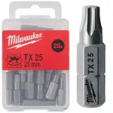 Насадка TX25 MILWAUKEE SHOCKWAVE 25 мм, 25 шт (4932399597)