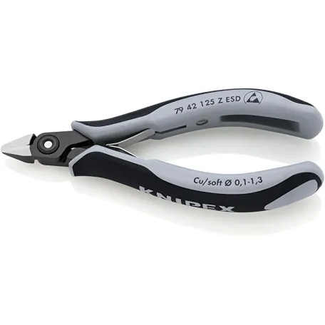 Прецизионные кусачки боковые Knipex ESD для электроники (антистатические), 125 мм (79 42 125 Z ESD)