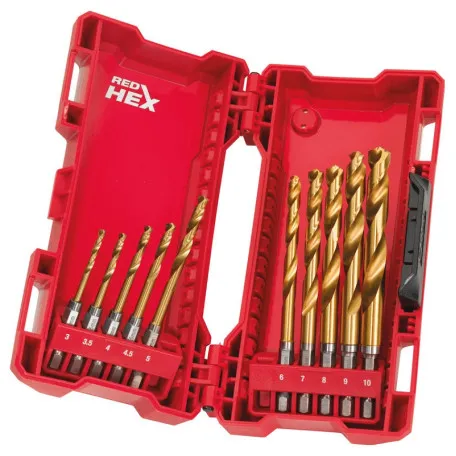 Набор сверл по металлу Milwaukee RedHEX HSS-G TiN 10 шт. (48894759)