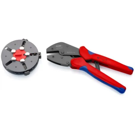 Клещи обжимные Knipex со сменными матрицами MultiCrimp® вороненые, 250 мм (97 33 01)