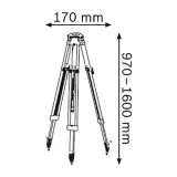 Штатив-тринога Bosch Professional BT1600 мм для лазерного рівня (0601091200)