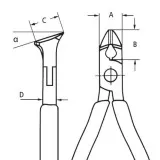 Кусачки угловые Knipex для электроники, 120 мм (62 12 120)
