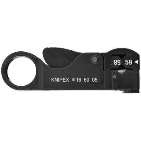 Стриппер Knipex для снятия изоляции с коаксиальных кабелей, 105 мм (16 60 05 SB)