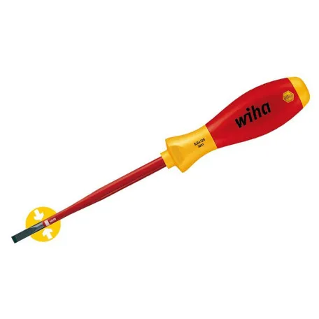 Эргономичная отвертка Wiha SoftFinish SL 6.5 x 150 мм электрический slimFix (35392_WH)