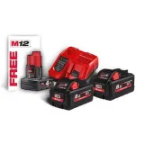 Энергокомплект MILWAUKEE M18 HNRG-802 (В8 2шт; З/П M12-18FC) (4933471073)