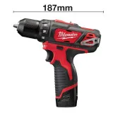 Дрель-шуруповерт MILWAUKEE M12 BDD-202C, 30 Нм (4933441915)