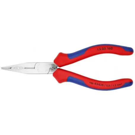 Плоскогубцы Knipex для монтажа проводов (хромированные), 160 мм (13 05 160)
