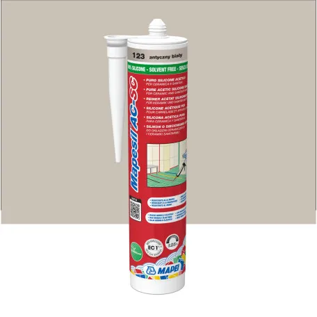 Силиконовый герметик Mapei MAPESIL AC №123, античный белый, 310 мл (4812342IT)
