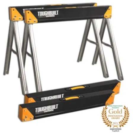Козлы рабочие TOUGHBUILT C300, компактные 935×575 мм, фиксированная высота, до 500/1000 кг, 2 шт (TB-C300-2)