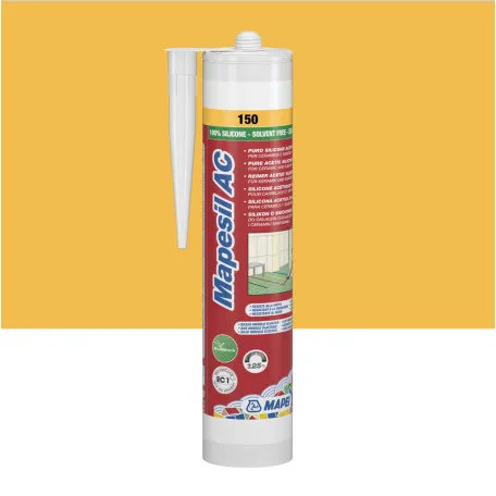 Силиконовый герметик Mapei MAPESIL AC №150, желтый, 310 мл (4815042IT)