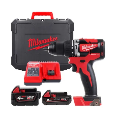 Дрель-шуруповерт MILWAUKEE M18 CBLPD-422C бесщеточный ударный, 60 Нм (4933472116)