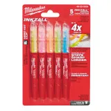 Маркер-текстовыделитель MILWAUKEE INKZALL (цветные), 5 шт (48223206)