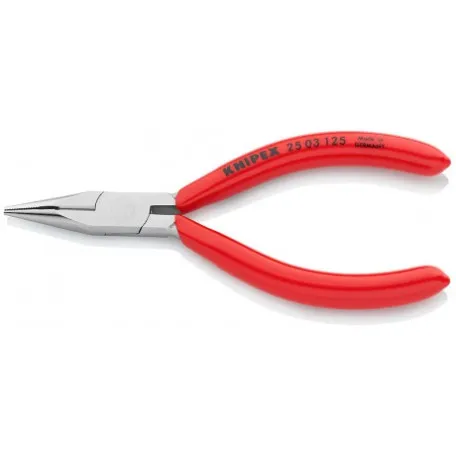 Плоские круглогубцы Knipex с режущими кромками (хромированные), 125 мм (25 03 125)