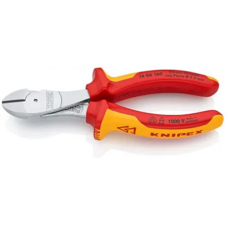 Кусачки боковые Knipex VDE особой мощности, 160 мм (74 06 160)