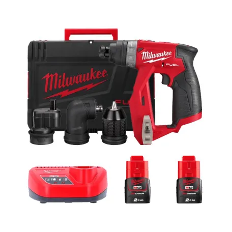 Дрель-шуруповерт со съемными насадками, крут. мом.34 Нм, M12 FUEL MILWAUKEE (4933464979)