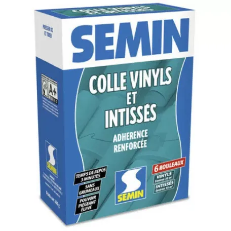 Сухой клей порошок для всех видов виниловых обоев Semin COLLE VINYLS ET INTISSES, уп. 300 г (109708)