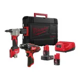 Набір акумуляторних інструментів MILWAUKEE M12 BPP2L-422X (4933481028)