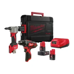 Набор аккумуляторных инструментов MILWAUKEE M12 BPP2L-422X (4933481028)
