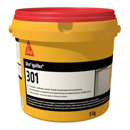 Гидроизоляция битумно-полимерная Sika Igolflex 301 для фундаментов и цоколей, 5 кг (588614)