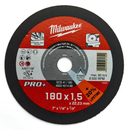 Отрезной диск SCS 41/180х1.5 PRO+ (1 шт) MILWAUKEE (4932451489)