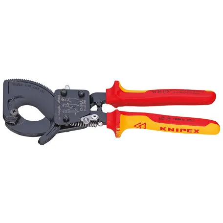 Ножницы для резки кабелей Knipex VDE (с рычажным механизмом), 250 мм (95 36 250)