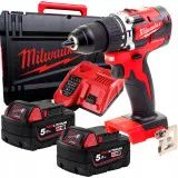 Дрель-шуруповерт MILWAUKEE M18 CBLPD-502X бесщеточный ударный, 60 Нм (4933464558)