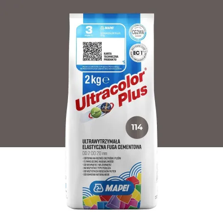 Фуга цементна Mapei Ultracolor Plus №114, антрацит, 2 кг (6011402A)