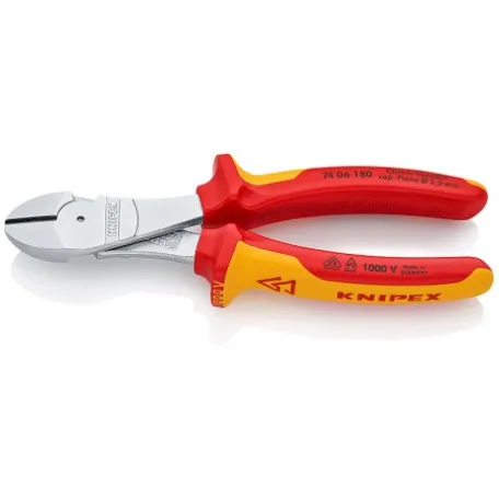 Кусачки боковые Knipex VDE особой мощности, 180 мм (74 06 180)