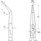 Плоские круглогубцы Knipex с режущими кромками, 160 мм (25 21 160)