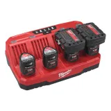Зарядное устройство MILWAUKEE M12 C4 (для 4х акум. М12) (4932430554)