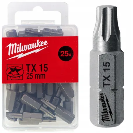 Насадка TX15 MILWAUKEE SHOCKWAVE 25 мм, 25 шт (4932399595)
