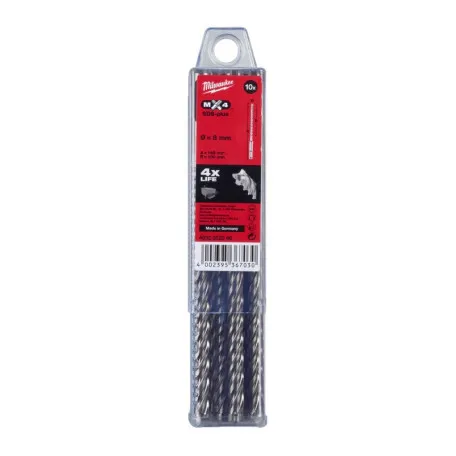 Бур SDS+ MX4 8x165 (10 шт) MILWAUKEE (4932352046)