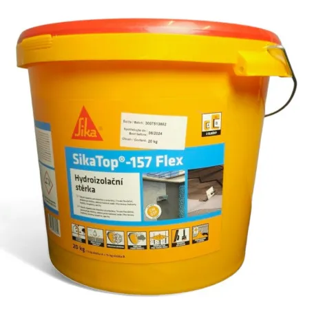 Гидроизоляция полимерцементная эластичная армированная Sika Top 157 Flex AB, 20 кг (655305)