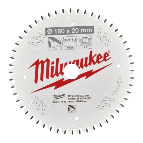 Диск для пилы торцовочной Milwaukee, по алюминию, 190x30x2.4 мм; 54Z, (4932471303)