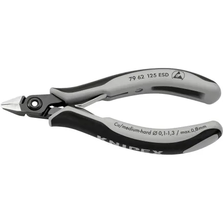 Прецизионные кусачки боковые Knipex ESD для электроники (антистатические), 125 мм (79 62 125 ESD)