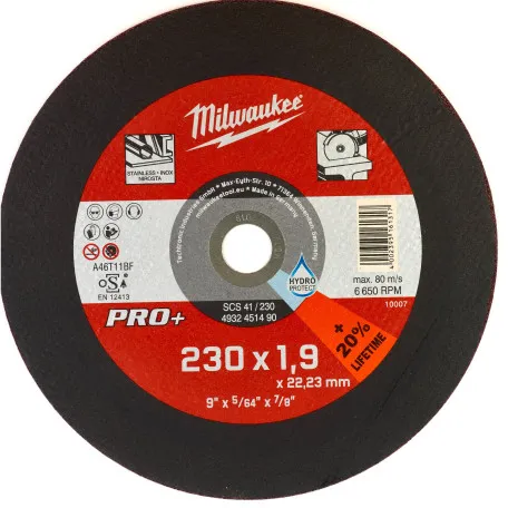 Отрезной диск SCS 41/230х1,9 PRO+ (1 шт) MILWAUKEE (4932451490)