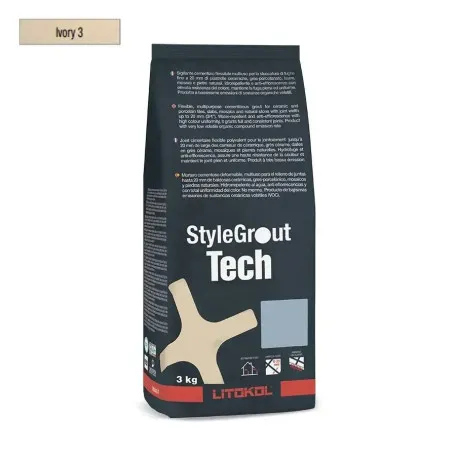 Цементная затирка Litokol StyleGrout Tech 0-20 (Ivory 3) 3 кг (SGTCHIVR30063)