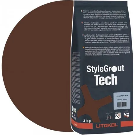 Цементная затирка Litokol StyleGrout Tech 0-20 (Brown 1) 3 кг (SGTCHBRW10063)