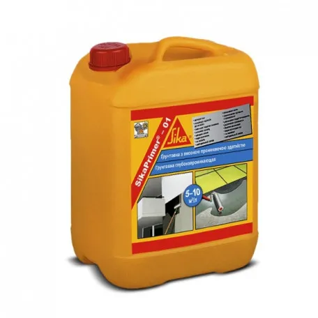 Универсальная грунтовка Sika Primer 01 для ячеистых поверхностей, 10 л (731993)