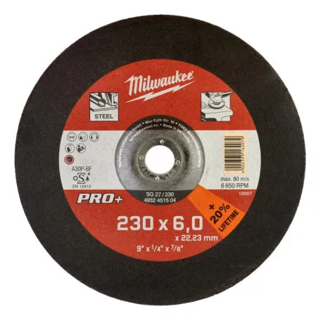 Шлифовальный диск по металлу SG 27/230x6 PRO+ (1 шт) MILWAUKEE (4932451504)