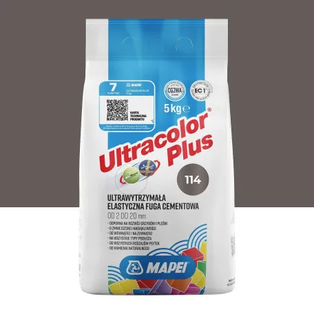 Фуга цементна Mapei Ultracolor Plus №114, антрацит, 5 кг (6011405A)