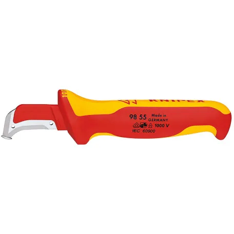 Нож для удаления изоляции Knipex 98 55 c пяткой, 180 мм (98 55)