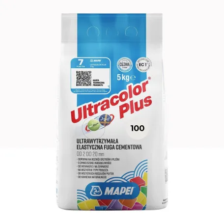 Фуга цементна Mapei Ultracolor Plus №100, білий, 5 кг (6010005A)