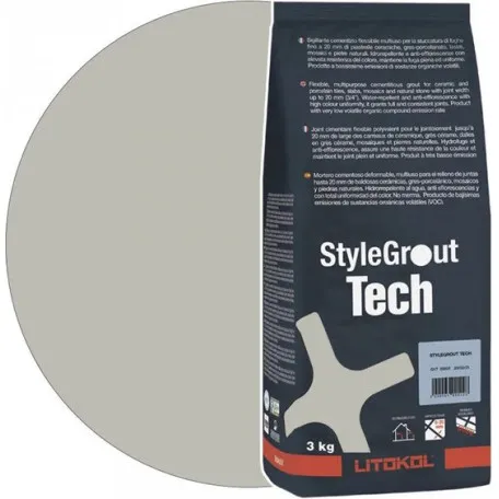 Цементная затирка Litokol StyleGrout Tech 0-20 (Silver 1) 3 кг (SGTCHSLV10063)
