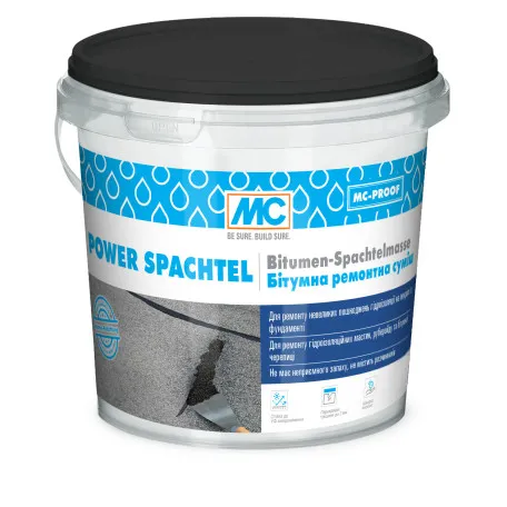 Бітумна ремонтна суміш MC-Bauchemie Power Spachtel, відро 5л (MC-PSP-5)